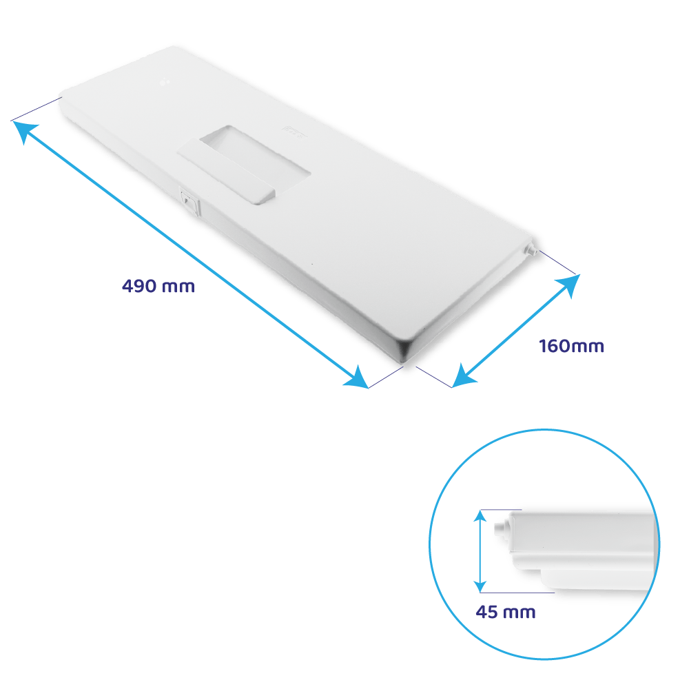 Neff Gefrierfachtür Kühlschrank Gefrierfachklappe 490x160mm 296700 / 00296700