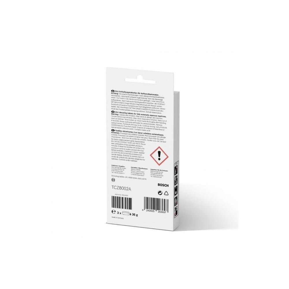 Bosch Vero Series Entkalkungstabletten 2-in-1 00312093 / TCZ8002A / 00576694 (3st.)