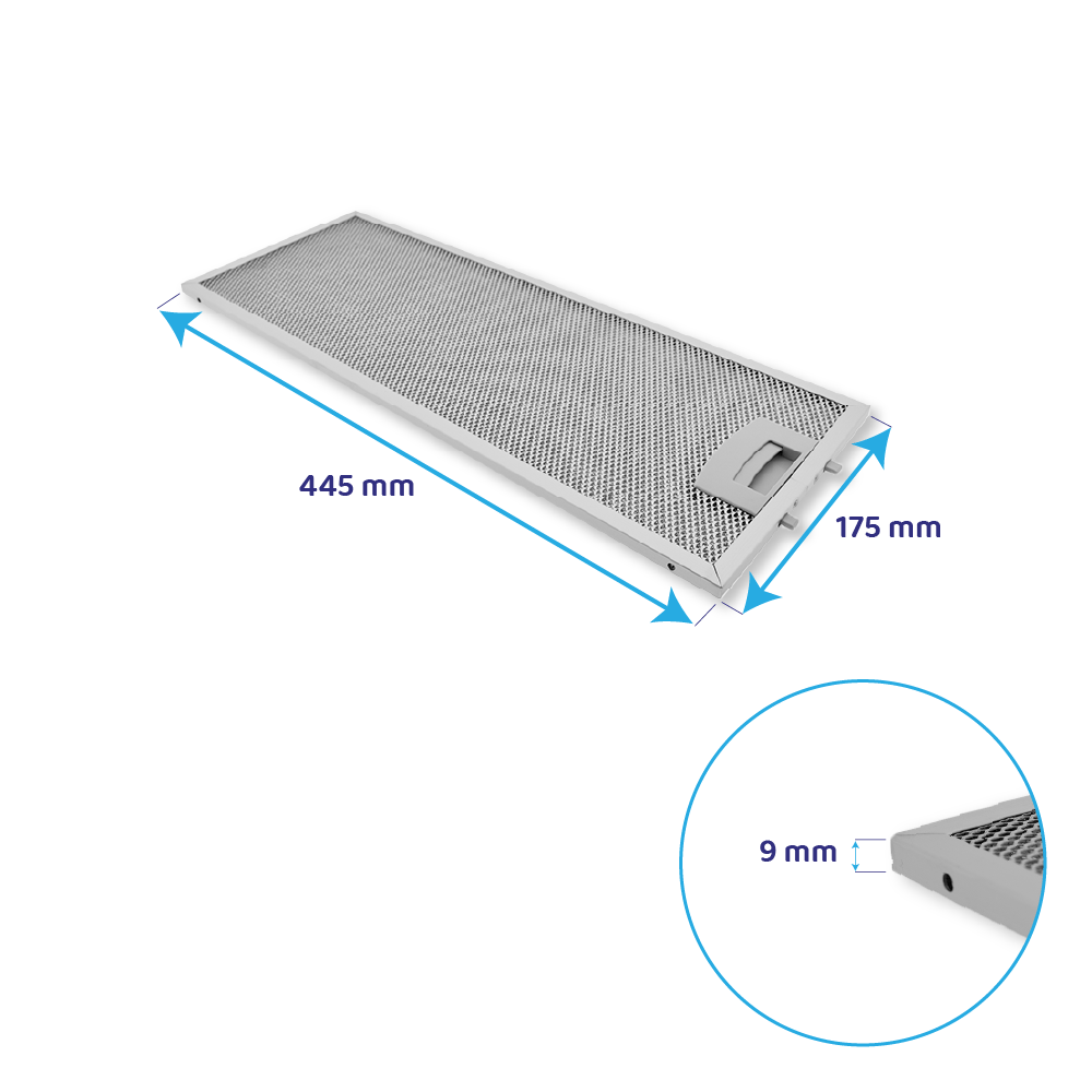 Constructa Metall-Fettfilter 445x175mm 352813 / 00352813 (hinten)