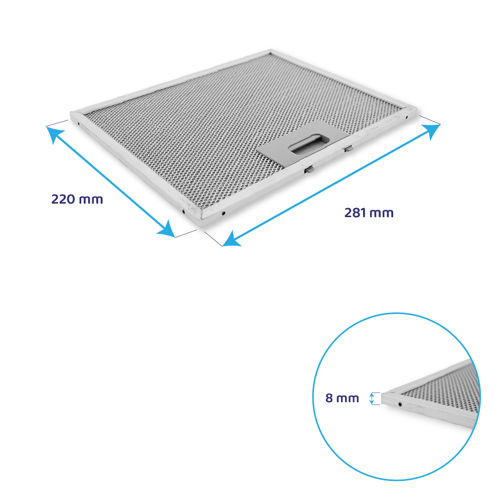 Bosch Metall-Fettfilter 281x220x8mm 665715 / 00665715