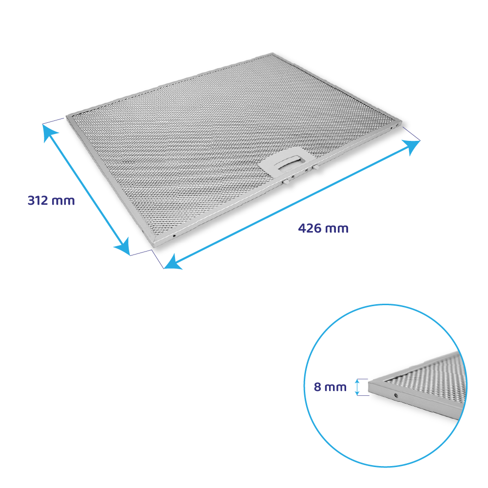Siemens Metall-fettfilter 312x426x8mm 671276 / 00671276