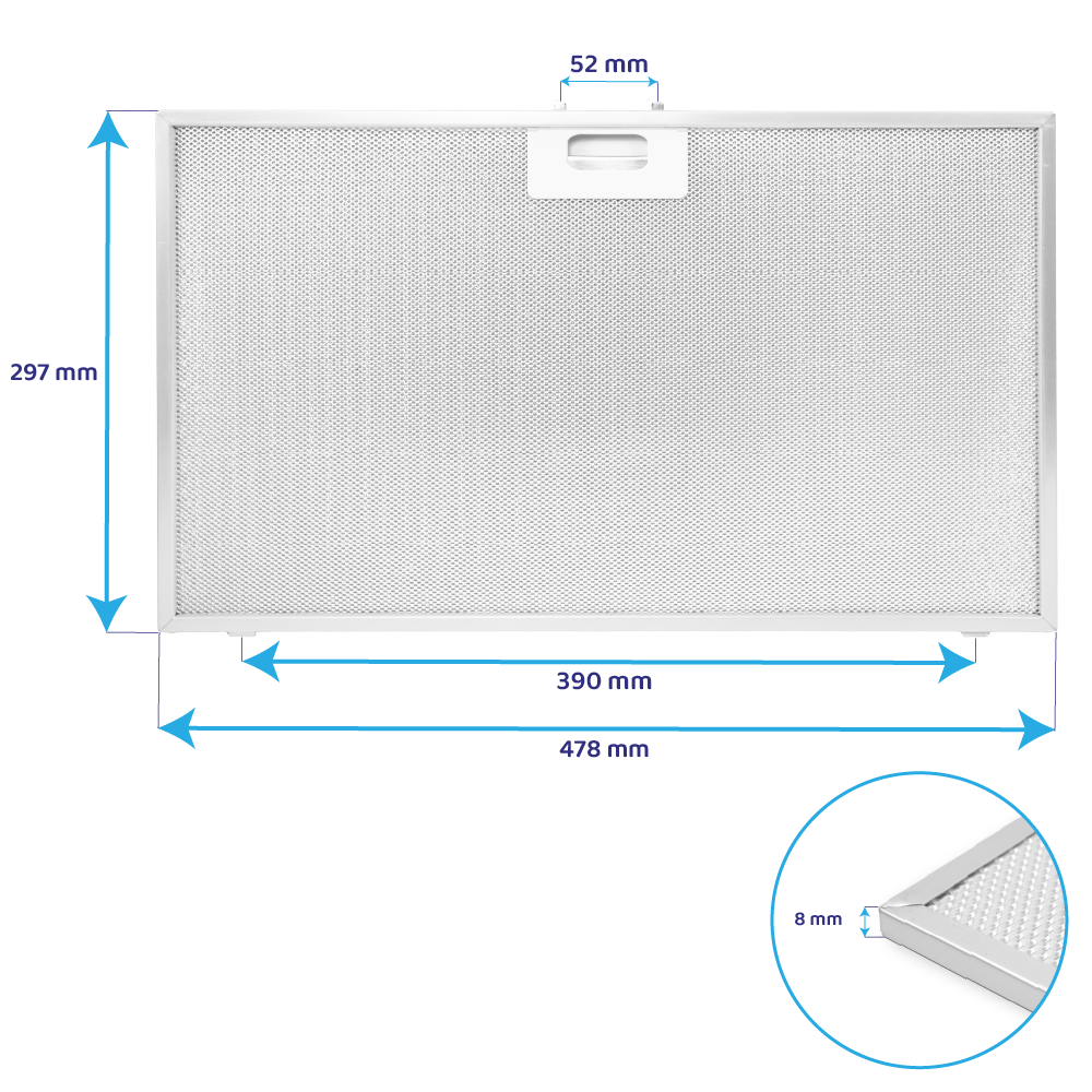 Airlux Metall-Fettfilter 478x297mm Z08087556