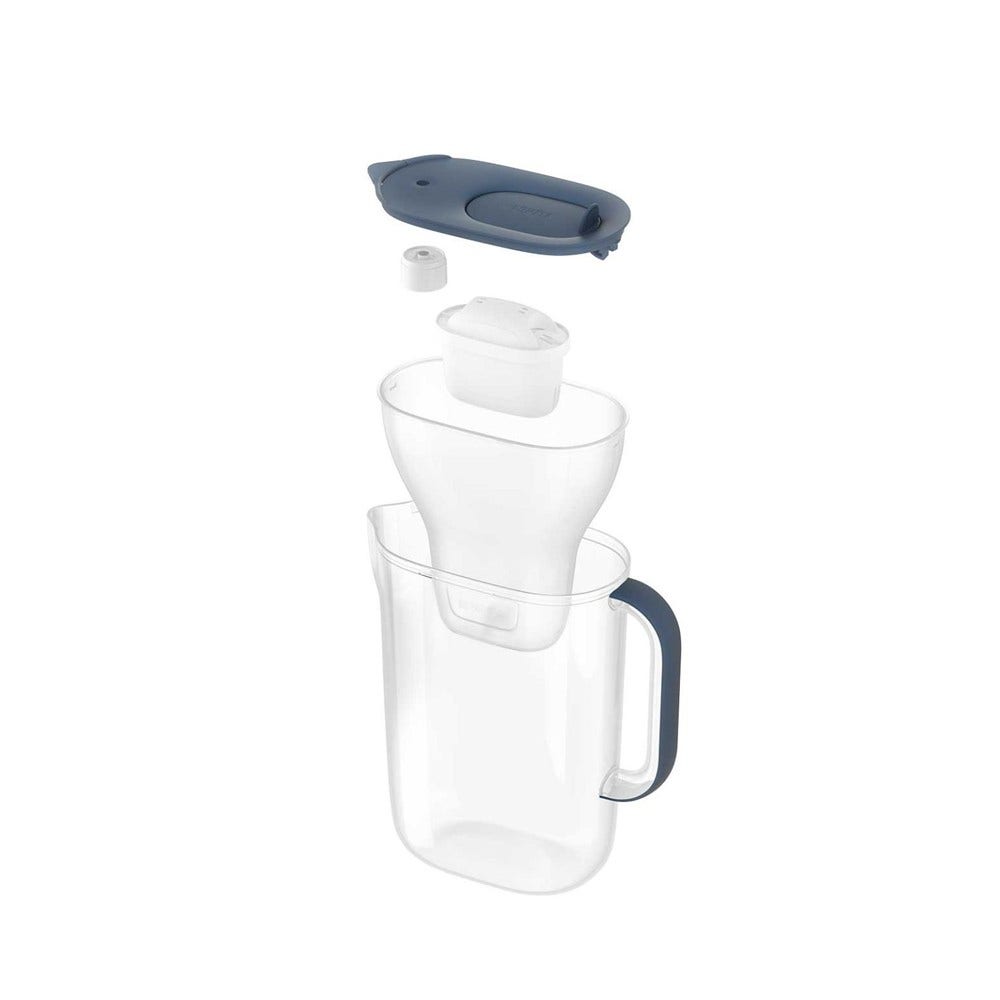 BRITA Style Essential Wasserfilterkanne 2.4L Steinblau + 3 BRITA MAXTRA PRO Wasserfilter 1058103
