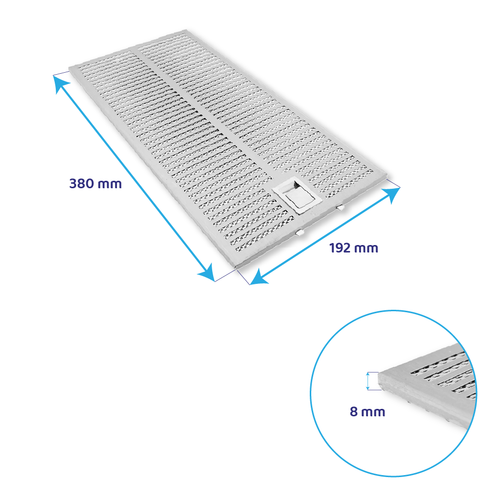 Siemens Metall-Fettfilter 380x192mm 11040094