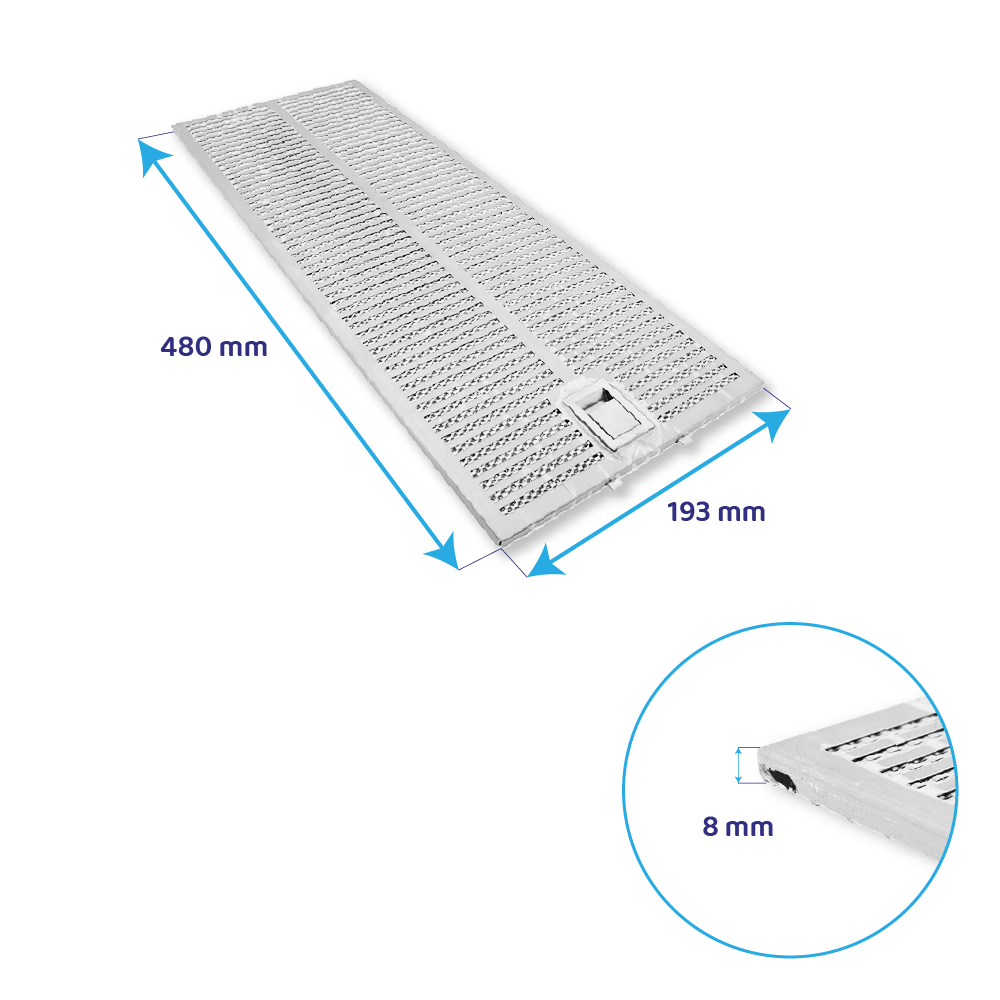 Siemens Metall-Fettfilter 480x193mm 11040161
