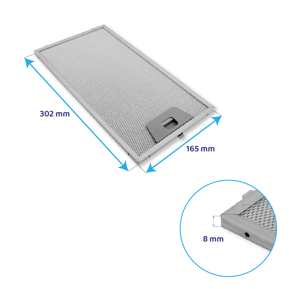 Mepamsa Metall-Fettfilter 300x165mm 133.0059.267