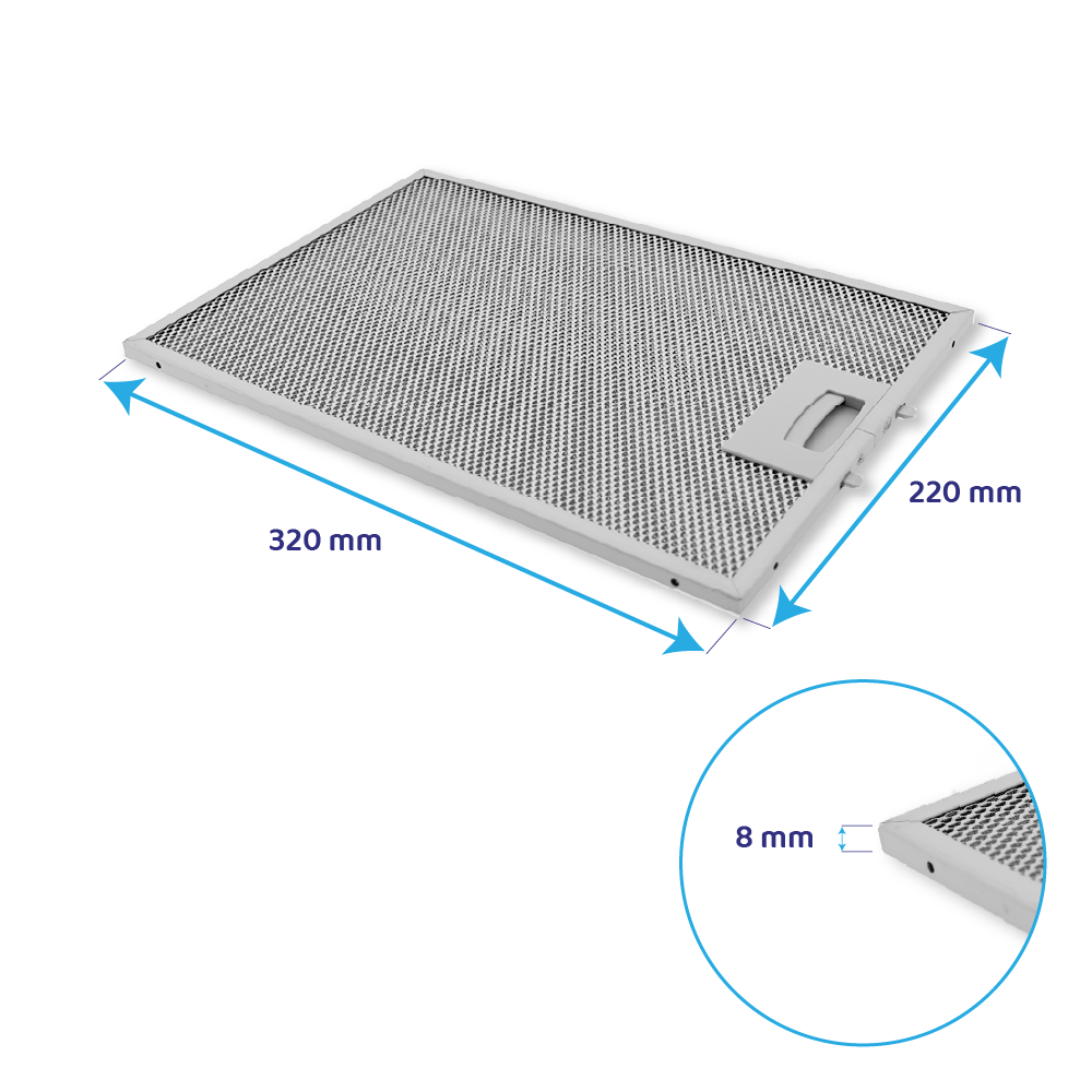 Neff Metall-Fettfilter 320x220x8mm 362380 / 00362380