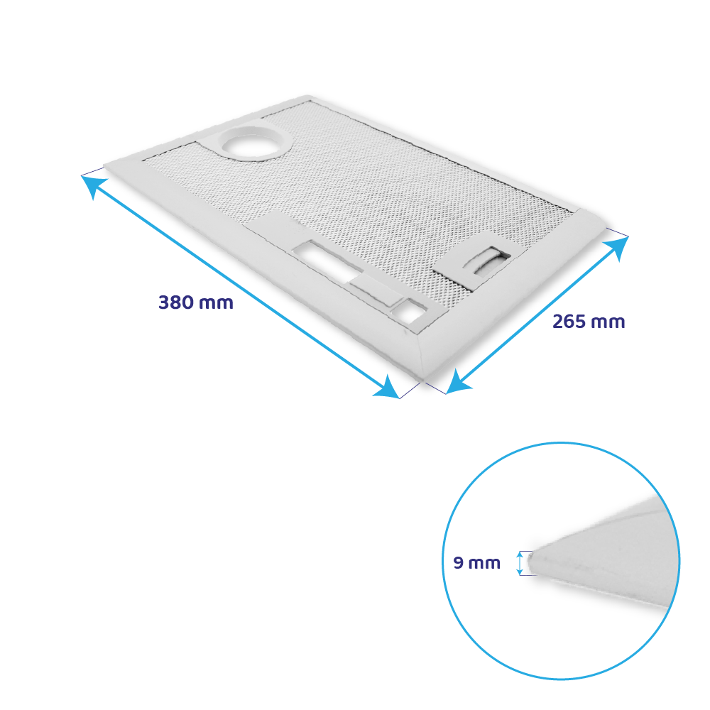 Siemens Metall-Fettfilter 380x265mm 365480 / 00365480