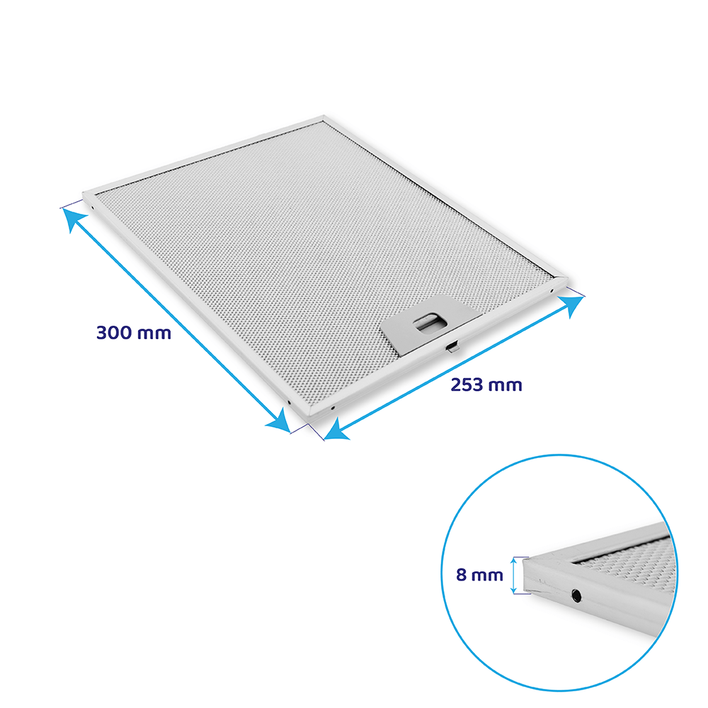 Zanussi Metall-Fettfilter 300x253x8mm 4055081220