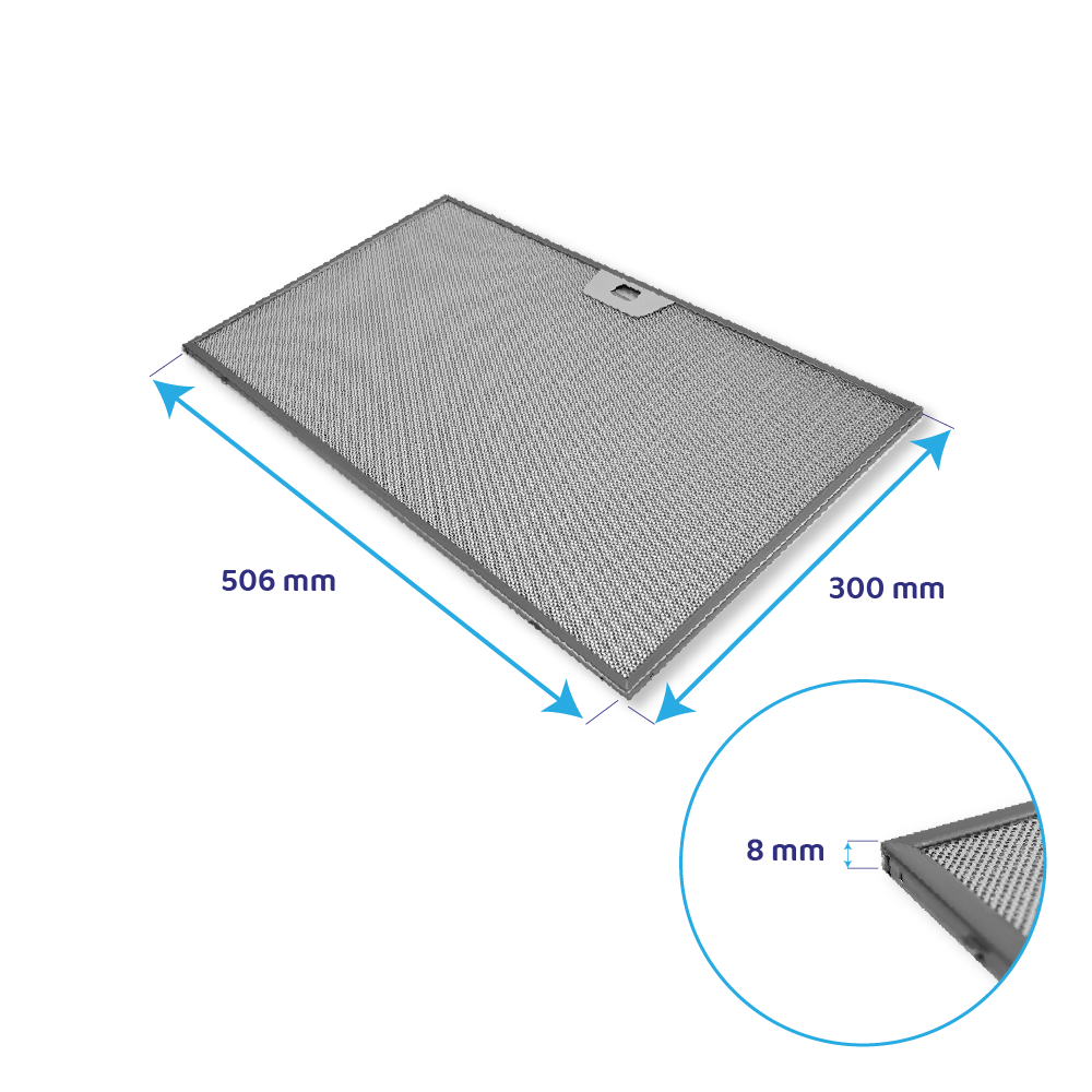 Electrolux Metall-Fettfilter 506x300x8mm 4055135349
