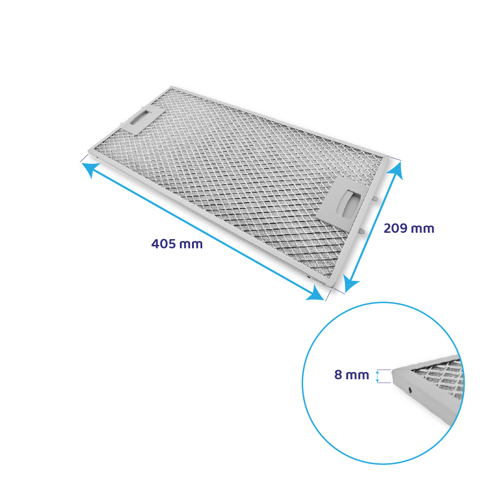 Siemens Metall-Fettfilter 405x209mm 434107 / 00434107 (hinten)