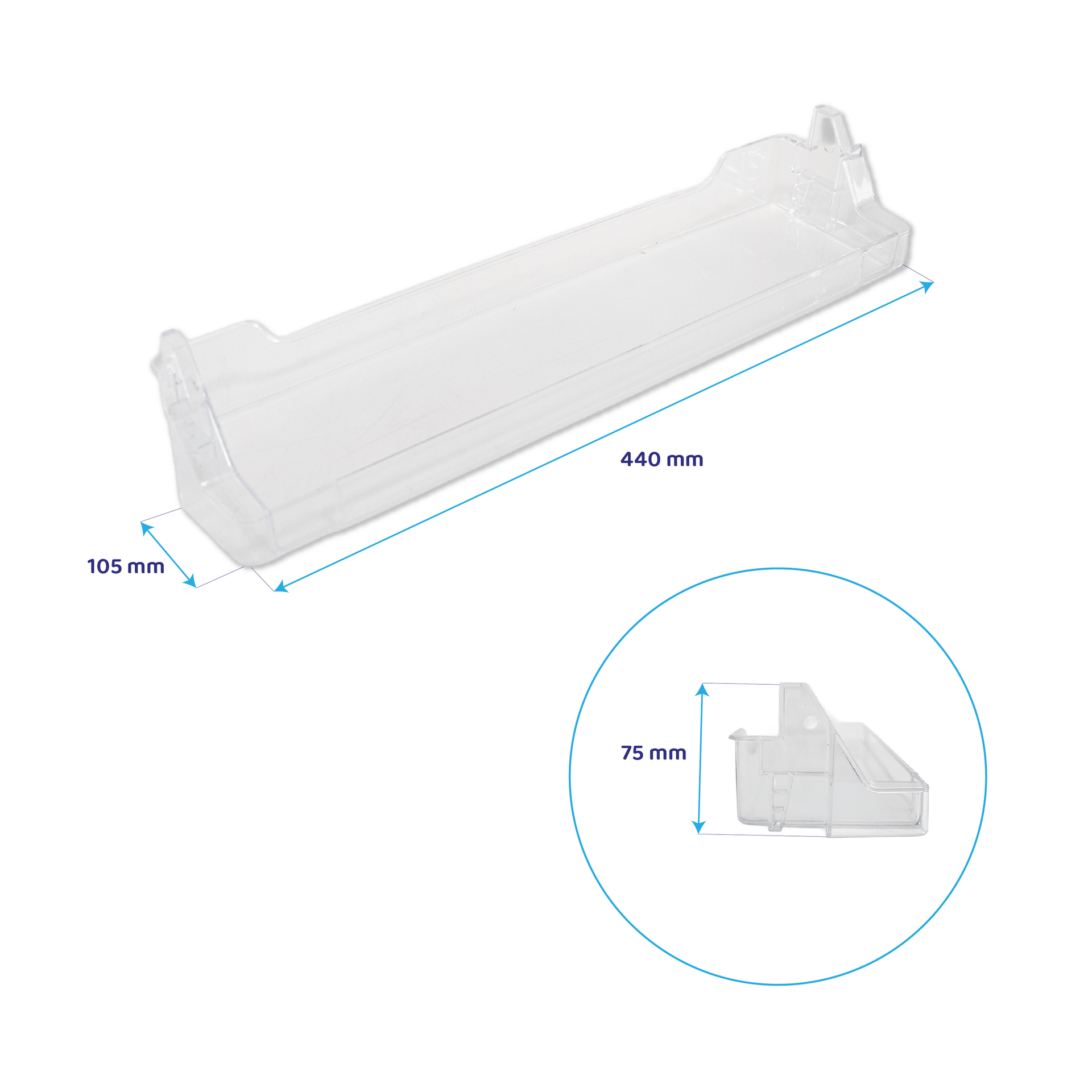 Whirlpool Butterfach für Kühlschrank 440x105mm 481010476960