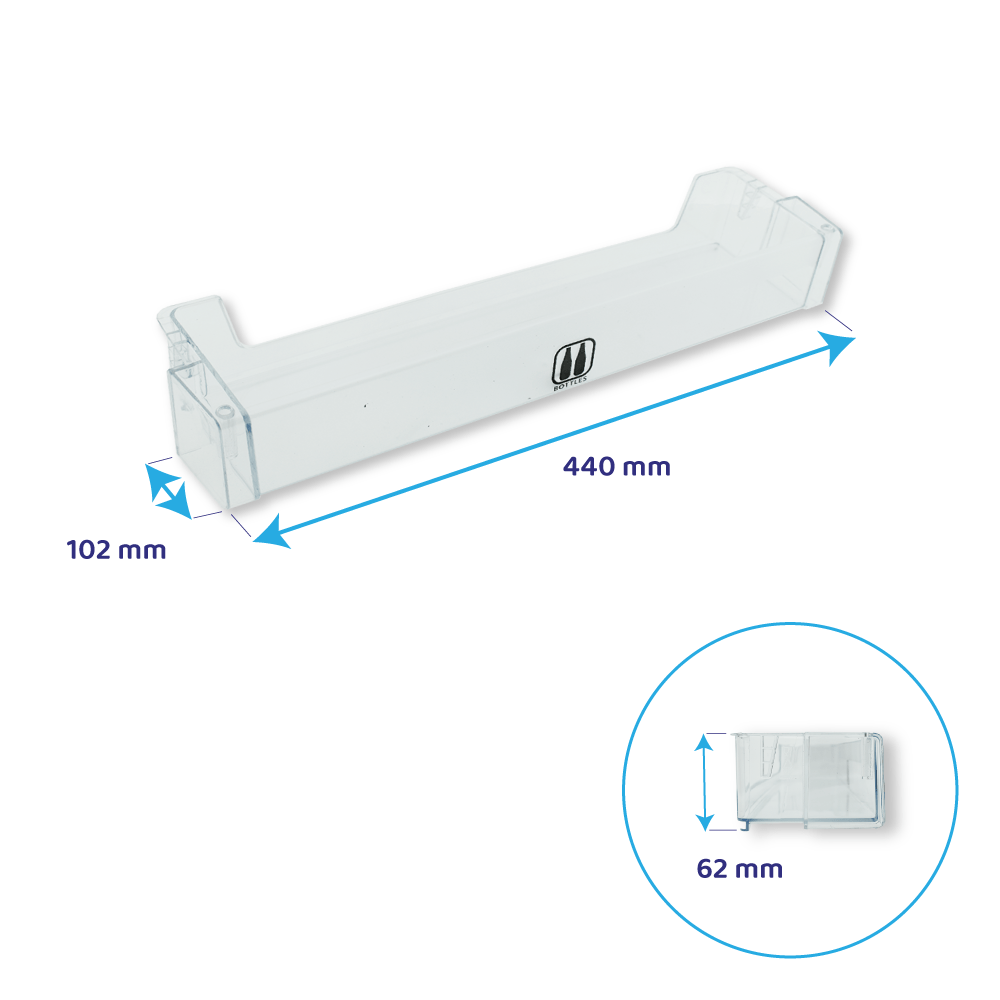 Whirlpool Flaschenhalter für Kühlschrank / 440x102mm / 481010648457