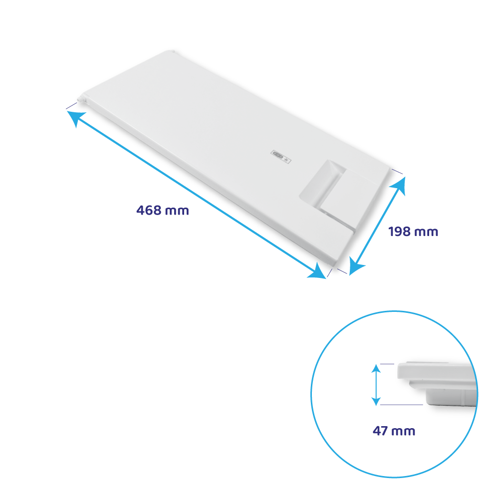 Bauknecht Gefrierfachtür 468x198mm / 481244069334