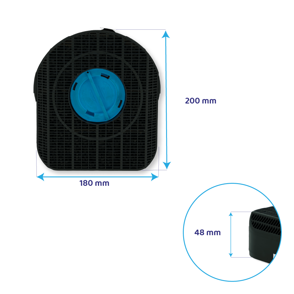Bauknecht Aktivkohlefilter Typ 200 / CHF200/1 / DKF42