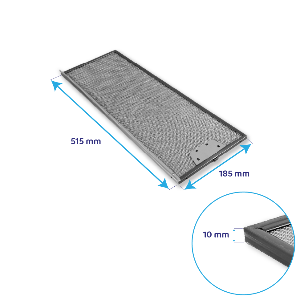 Zanussi Metall-Fettfilter 515x185x8mm 50271563004