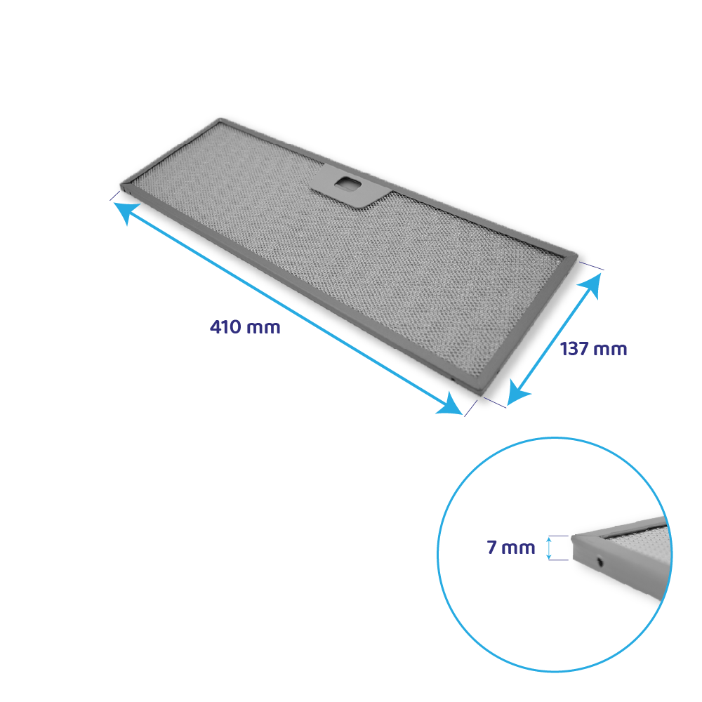 Progress Metall-Fettfilter 137x410mm 50286534008 (2St.)