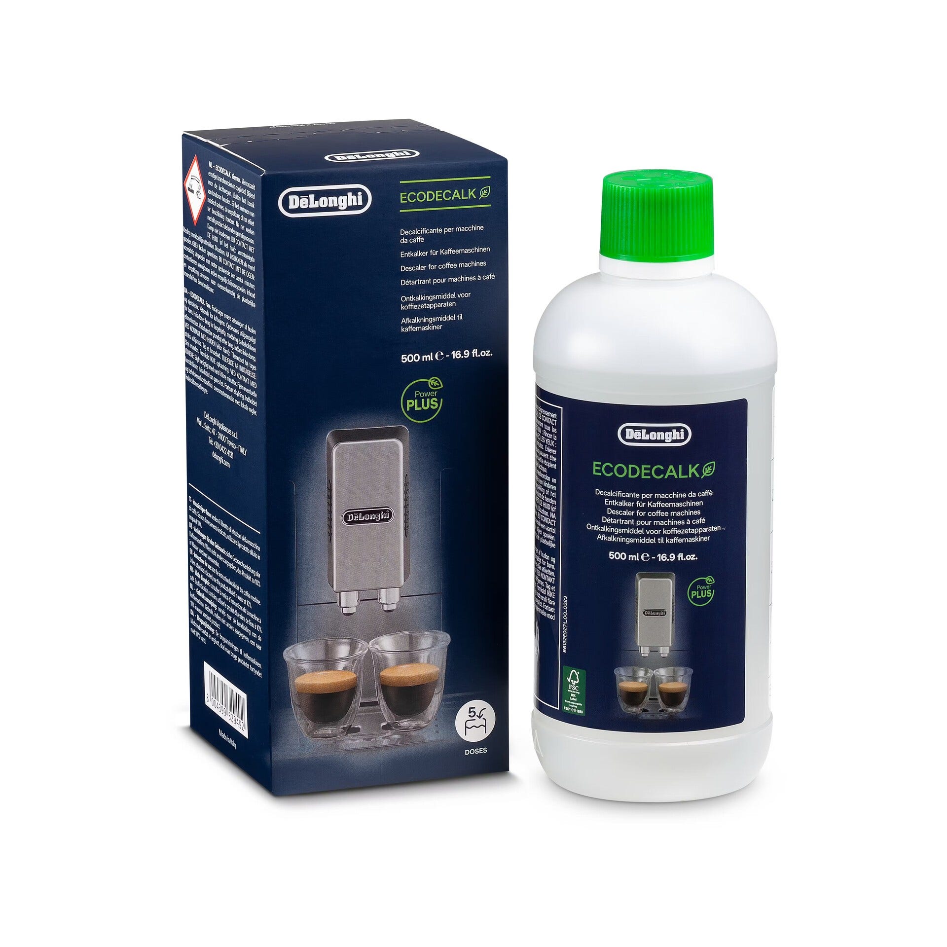 Delonghi EcoDecalk Flüssiger Entkalker (500ml) DLSC500 Promo Pack (2+1)