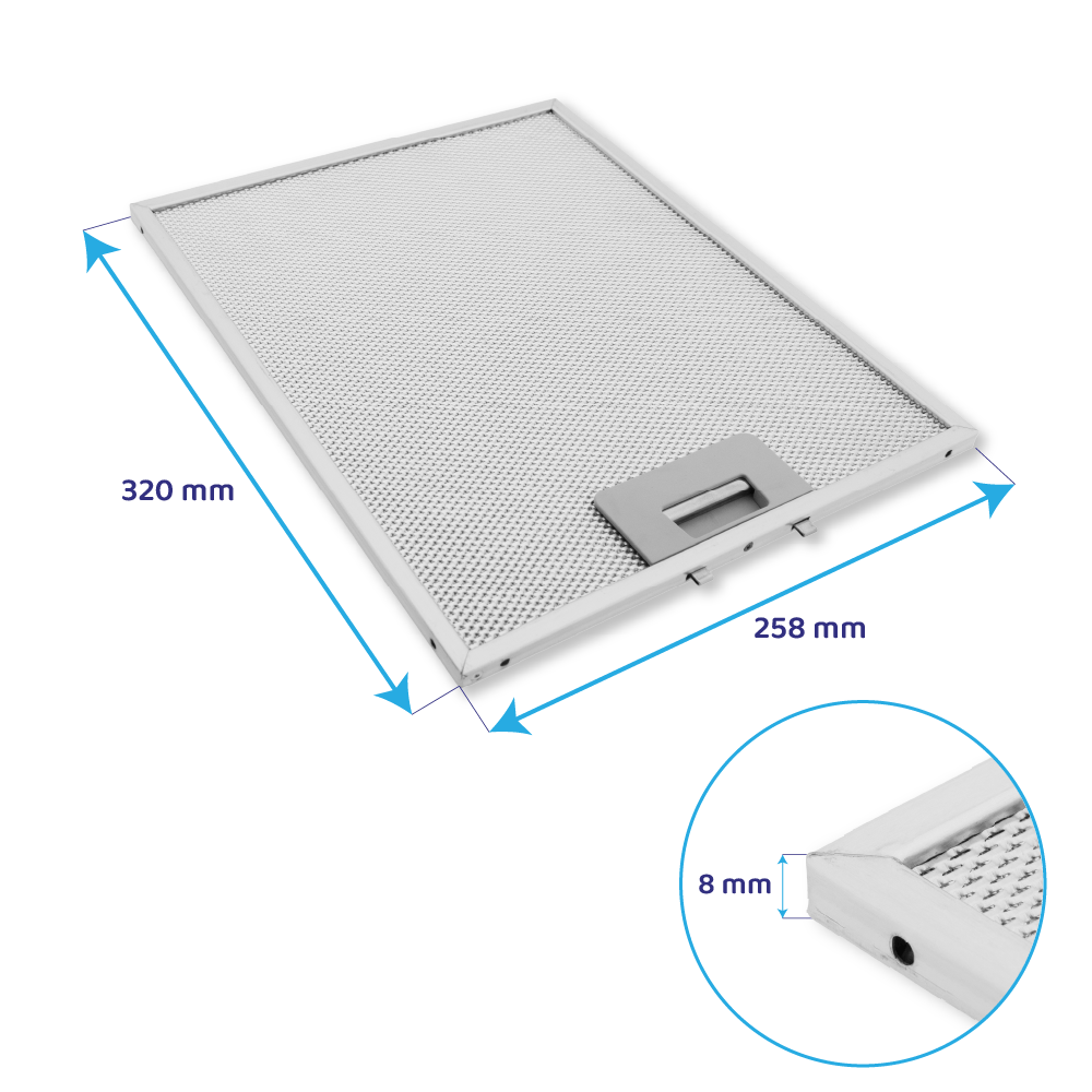 Aya Metall-Fettfilter 320x258mm 70X1222