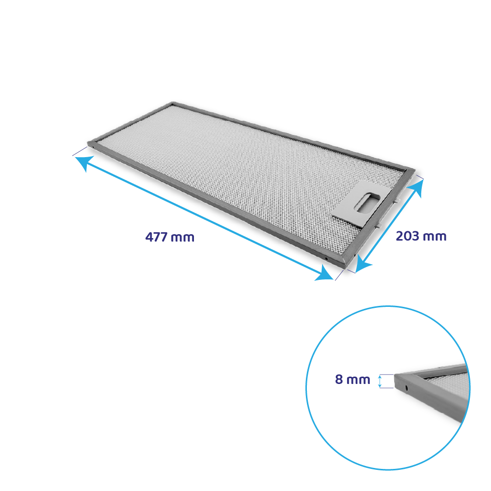 Faure Metall-Fettfilter 477x203x8mm 80877574