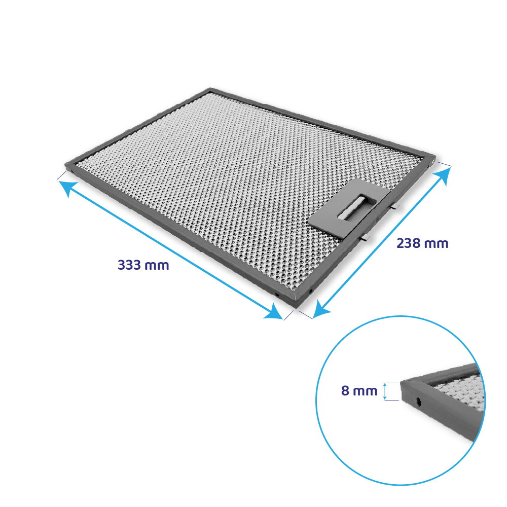 DeDietrich Metall-Fettfilter 333x238x8mm 87X6378