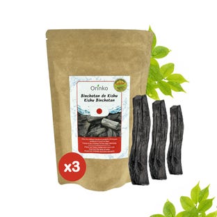 Orinko Japanische Binchotan-Aktivkohlestäbchen Wasserfilter (3St.)