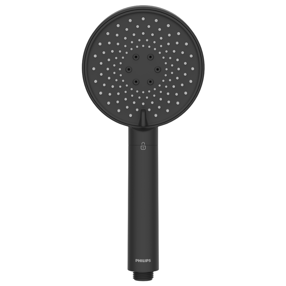 Philips Duschbrause mit Filter Schwarz ASH1516BK (reduzierter Chlor-, Blei- und Pestizidgehalt)