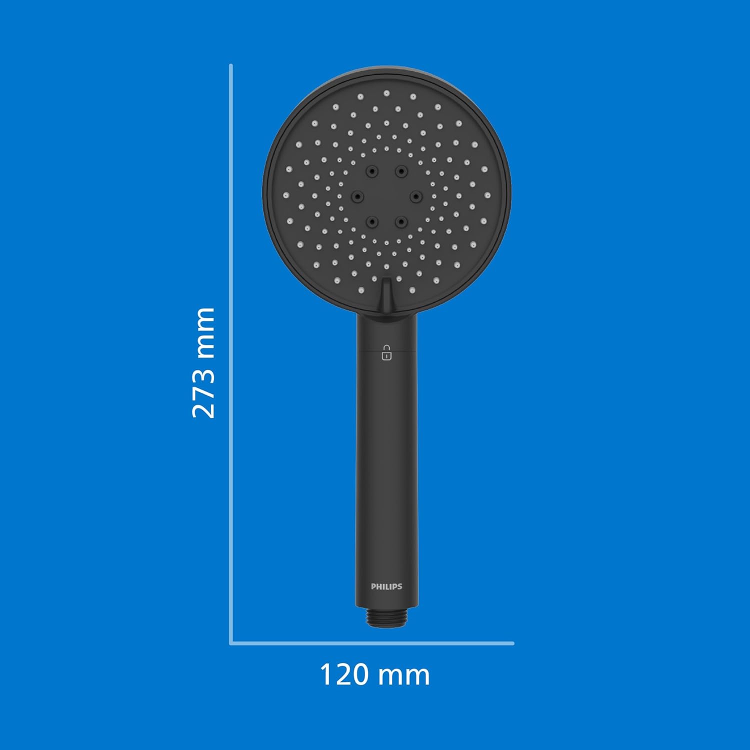 Philips Duschbrause mit Filter Schwarz ASH1516BK (reduzierter Chlor-, Blei- und Pestizidgehalt)