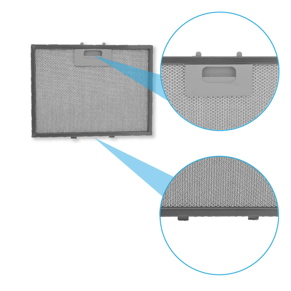 Aktivkohlefilter + Metall-Fettfilter geeignet für Airforce INSIDE 90 / INSIDE 120
