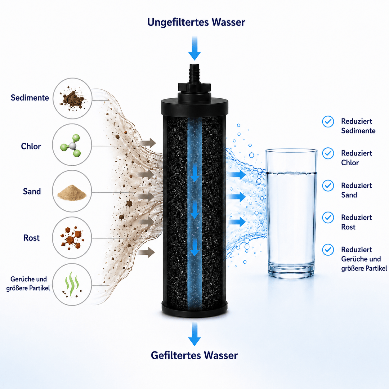 Wasserfilter (2St.) geeignet für Berkey Black en Berkey BB9-2