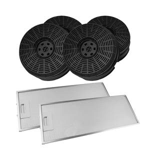 Aktivkohlefilter (4St.) und Metall-Fettfilter (2St.) geeinigt für Essential B EHT601/601S