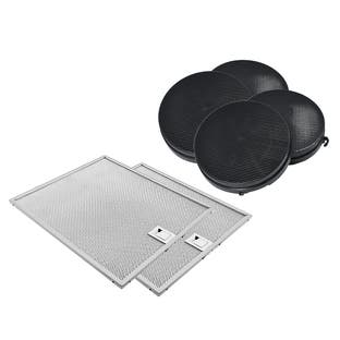 Aktivkohlefilterr (4St.) + Metall-Fettfilter (2St.) geeignet für Falmec Quasar