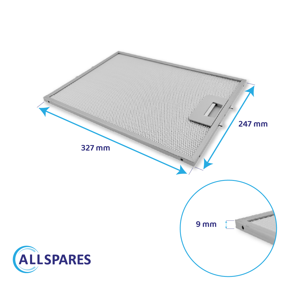 Metallfilter 327x247mm geeignet für Pando 580058200037