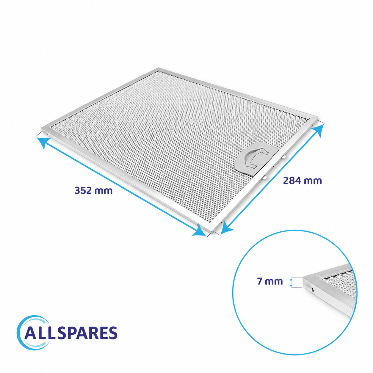 Metall-Fettfilter 352x284mm geeignet für Candy 49016227