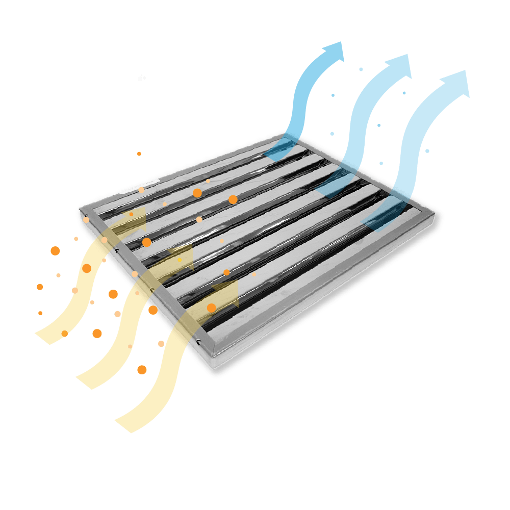 Flammschutzfilter | 500x400x25mm | Edelstahl | Typ B | Gastro Abzugshaube