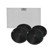 Aktivkohlefilter (4St.) und Metall-Fettfilter (1St.) geeignet für Valberg HD60N/HD60X