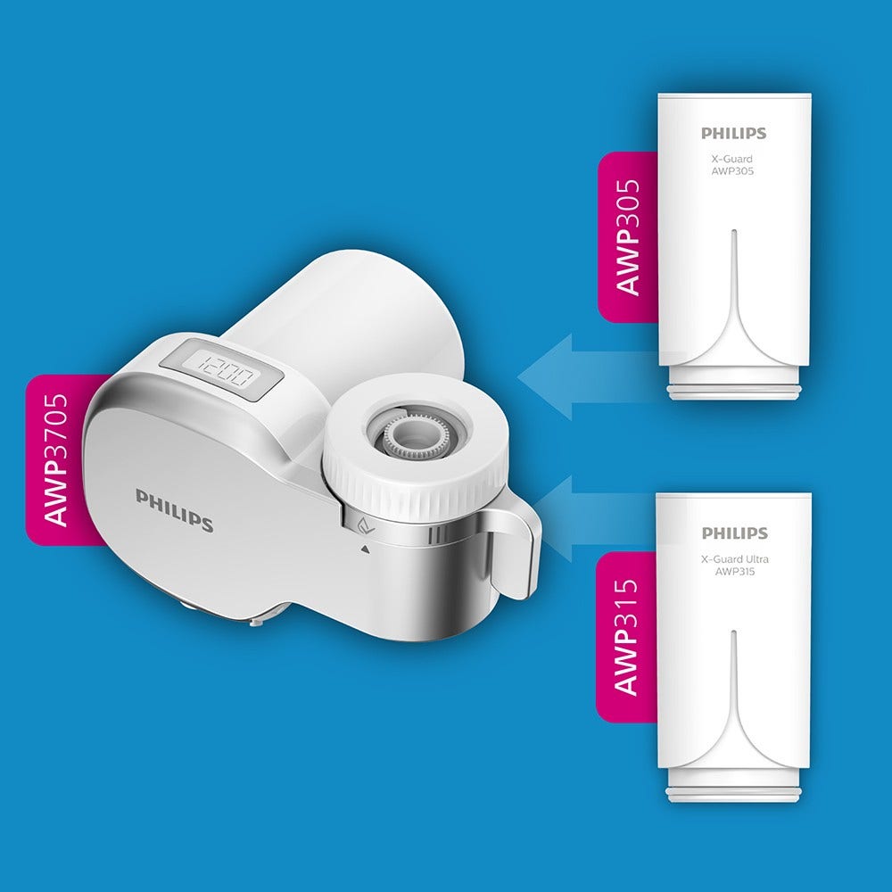 Philips On-Tap-Wasserfiltersystem AWP3705P3 + 3 Filter