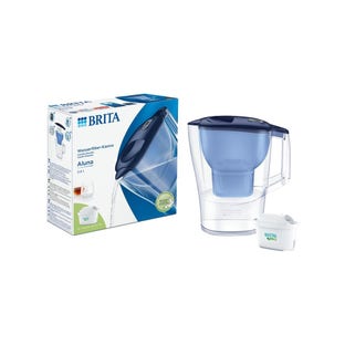BRITA Aluna Wasserfilter Kanne Blau 2.4L + MAXTRA PRO Wasserfilter 1051117 (filtert PFAS)