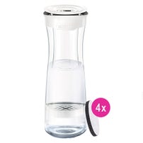 BRITA Wasserfilter-Karaffe 1.3L Fill&Serve Mind + 4 Microdisc Wasserfilter (filtert PFAS)