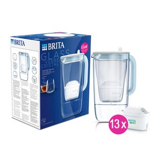 BRITA Glas-Wasserfilterkanne 2.5L + 13 MAXTRA PRO Wasserfilter (filtert PFAS)