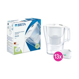 BRITA Aluna Wasserfilter Kanne 2.4L + 13 MAXTRA PRO Wasserfilter (filtert PFAS)