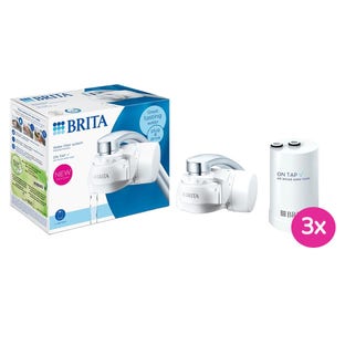 BRITA ON TAP V Wasserfiltersystem >60 Mikron + 3x Wasserfilterpatrone