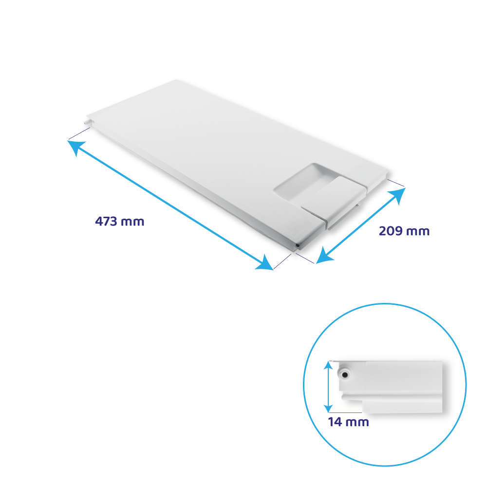 Whirlpool Gefrierfachtür 473x209mm / C00063308