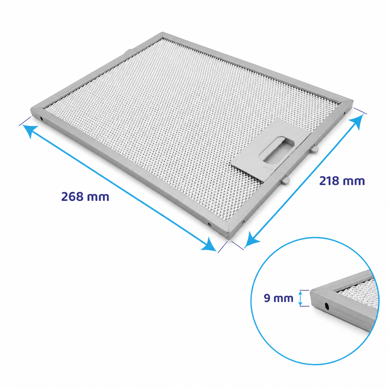 Whirlpool Metall-Fettfilter 215x268x8mm 481248048083