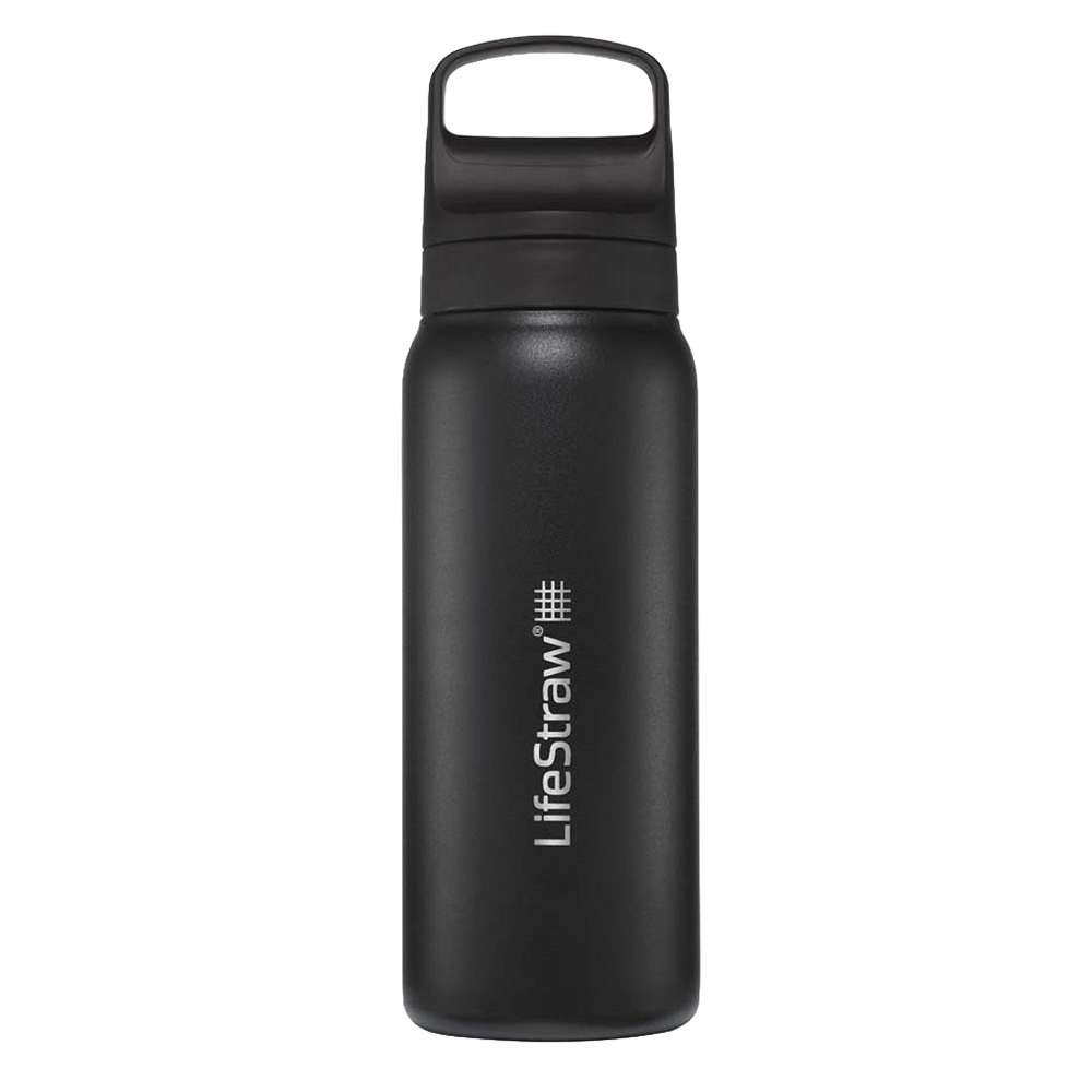 LifeStraw Go 2.0 Series Edelstahl-Trinkflasche Schwarz (1000 ml)