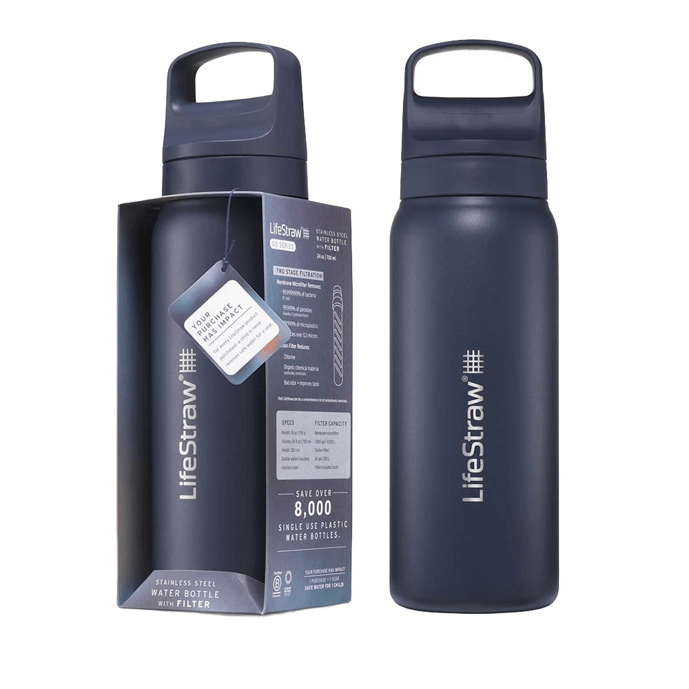 LifeStraw Go 2.0 Series Edelstahl-Trinkflasche Ozeanblau (700 ml)