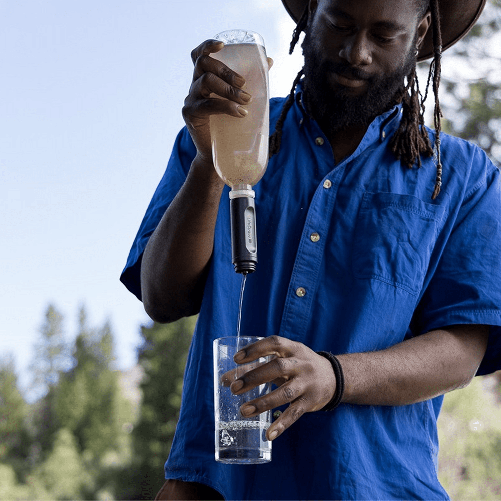 LifeStraw Peak Series Faltbare Quetschflasche 1 l Bergblau