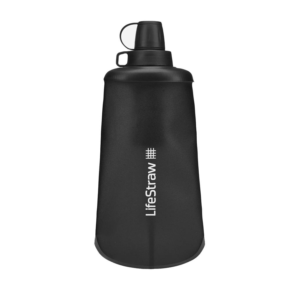 LifeStraw Peak Series Collapsible Squeeze Bottle 650ml Dunkles Berggrau