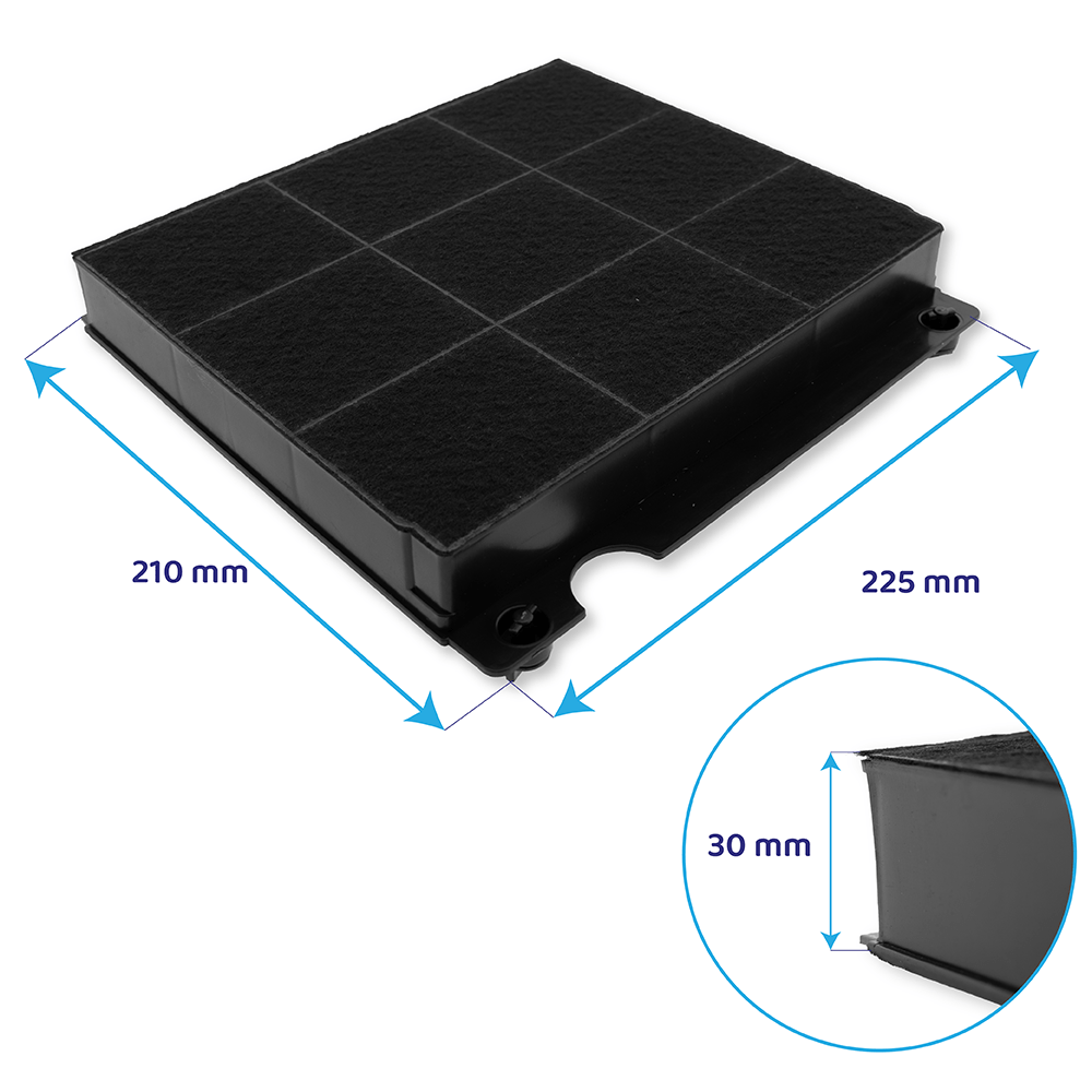 Aktivkohlefilter geeignet für Indesit CHF15/1 AMC027