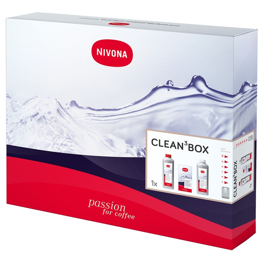 Nivona CLEAN³BOX Pflegeset Kaffeemaschine Entkalker + Reinigungstabletten + Milchsystemreiniger